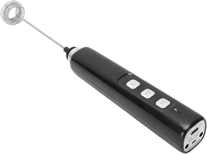 Mingzhe Electric Stainless Steel Milk Frother Handheld Drink Mixer for Coffee Lovers Outdoor Use