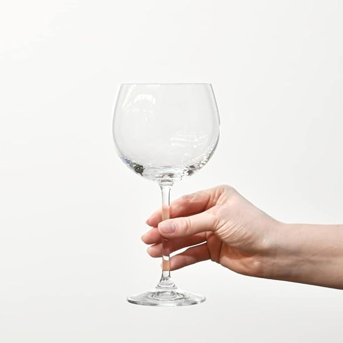 Krosno Gin Balloon & Water Glasses | 6-Piece Set | 16.2 oz | Venezia Collection | Perfect for Home, Restaurants and for Parties and Events | Dishwasher Safe | Lead-Free Crystal Glass
