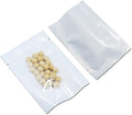 PABCK 300 Pack 5.5x7.9 inch (Usable Size 5.1x7.5 inch) White Clear Front Open Top 2.8mil Plastic Vacuum Pouch Heat Sealable Bags for Food Storage Packets Mini Sample with Tear Notches