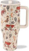 HydroJug Traveler 32oz, Insulated Tumbler with Handle & Straw, Rodeo