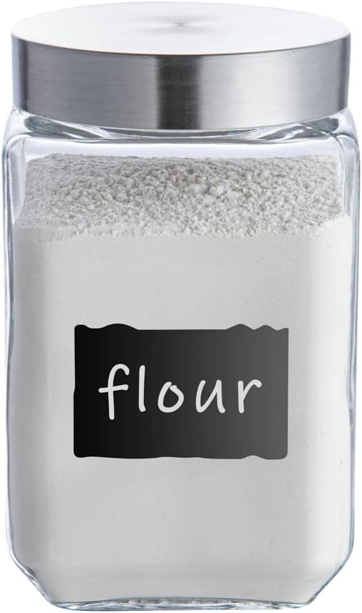 Restaurantware-Vetri Glass Storage Jar Set, 3-Piece Dishwashable Glass Cookie Jars - Airtight Seal, Hot & Cold Friendly, Clear Candy Jars, For Kitchen, Laundry, Or Storage