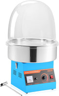 VEVOR Electric Cotton Candy Machine, 1000W Commercial Floss Maker With Cover, Commercial Cotton Candy Machine w/Stainless Steel Bowl & Sugar Scoop, Ideal for Carnival, Birthday, Family Party, Blue