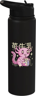 Cute Sea Creature Drinking Milk Japanese Art Kawaii Stainless Steel Insulated Water Bottle