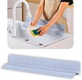 Extra Wide Silicone Sink Splash Guard – Extended Edge for Maximum Coverage, Strong Suction, Mess-Free Dishwashing & Cooking (Bright Gray, 30 Inches)