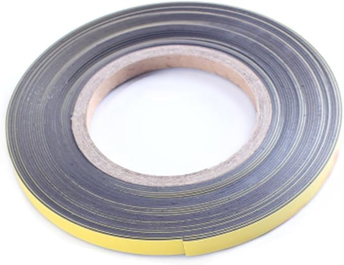 Magnetic Tape Roll Colored Thin Strips - Dry Erase Magnet Whiteboard Graphic Art Tape/ 10mm 33ft Grid Marking Line Magnet Tape(Yellow)