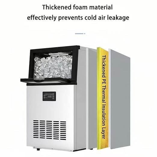 Commercial Ice Maker Machine 80Lbs/24H, Countertop Ice Makers with Self-Cleaning, 3 Ice Modes, Portable Ice Cube Maker Produces 36 Bullet Cubes in 10-20 Mins, for Home Kitchen, Office & Party