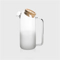 Water Pitcher Creative Glass Pitcher Heat-Resistant High Borosilicate Glass Carafe with Handle for Milk, Juice and Homemade Beverages Iced Tea Pitcher (Size : L)