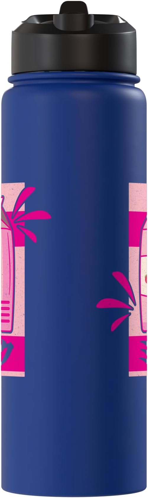 Kawaii Japanese Pink Retro 90s Strawberry Milk Carton Stainless Steel Insulated Water Bottle