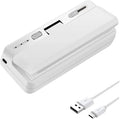 Vacuum Sealer Machine, Mini Plastic Bag Sealer Heat Sealing Machine Food Packaging Bags Clip Handheld Rechargeable,Food Sealer(White)
