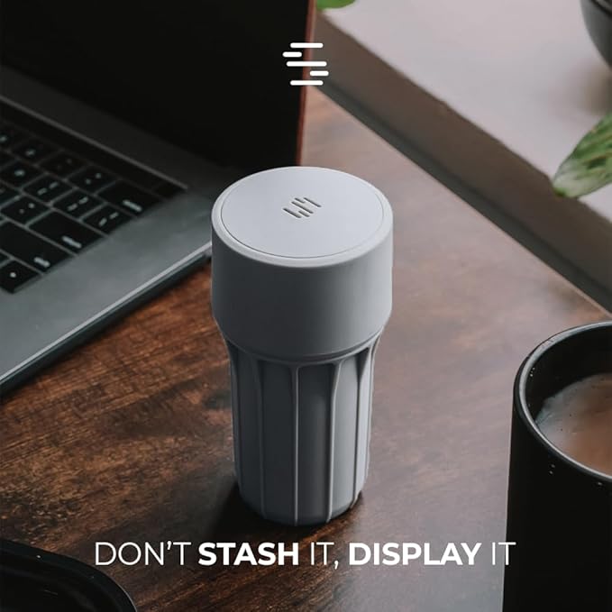 Staze Air Tight Smell Proof Container (148ml) – Vacuum Seal Jar with UV Protection, Waterproof Food Storage Canister, Portable Small Smell Proof Jar for Coffee, Herb, Spice & Gummies - (CLOUD)