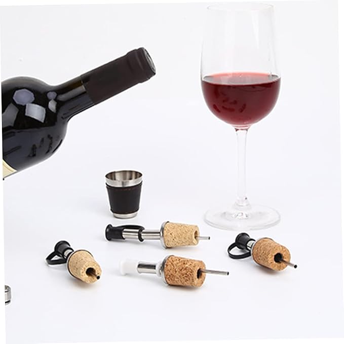 Ciieeo 2sets 8pcs Wine Cork Pourer Wine Spout for Airtight Sealing and Soda Bottles Home Bar Accessory 8pcs*2
