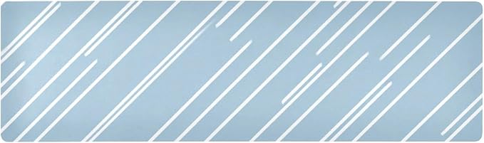 2-in-1 Table Runner Trivet for Hot Dishes Heat Resistant Hot Plate Mat Pad 39x12 Inch Waterproof Table Protector Trivets for Countertop Blue Minimalist Lines