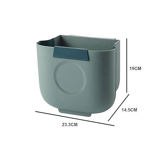 Hanging Trash Can, Kitchen Garbage Bin Waste Bins, Folding Waste Bin Kitchen Cabinet Door Hanging Trash Can Wall Mounted Trashcan for Bathroom Toilet Garbage Waste Storage (Size : B)