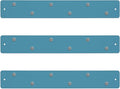 Three by Three Mini Magnetic Strip Bulletin Board – 14" x 2" Stainless Steel Organizer with Magnets & Wall-Mounting Hardware for Home, Office, or Dorm (3 Pack) Sky Blue