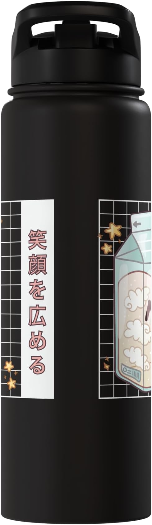 Japanese Milk Carton Soft Drink Aesthetic Vaporwave Stainless Steel Insulated Water Bottle