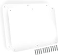 17.5inchX11.5inch Large Stainless Steel Plate for Magnets, 3M Adhesive Back, Mounting Screws, Ideal for Magnetic Shelf, Spice Holders, Colorful Magnets as a Gift. Mount Anywhere! (White, 2 Pack)