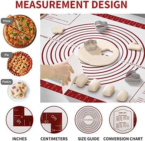4Pack Oven Liners Teflon Oven Mat + Pastry Mat for Rolling Dough