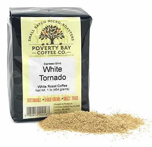 White Coffee - 2lb Bag of White Tornado Coffee Beans Roasted By Poverty Bay Coffee Co, Special Grind - What is White Coffee? (2lb)