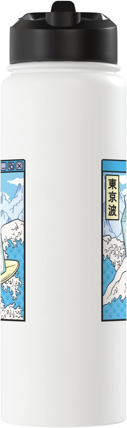 Milk Carton Surfing Great Waves Anime Kawaii Aesthetic Stainless Steel Insulated Water Bottle