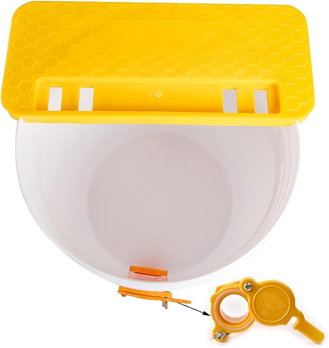 5 Gallon Plastic Honey Bucket Kit - 10pcs Honey Harvesting Tool Set with Gate Valve, Filter & Beekeeping Supplies | Home Apiary Harvesting Equipment