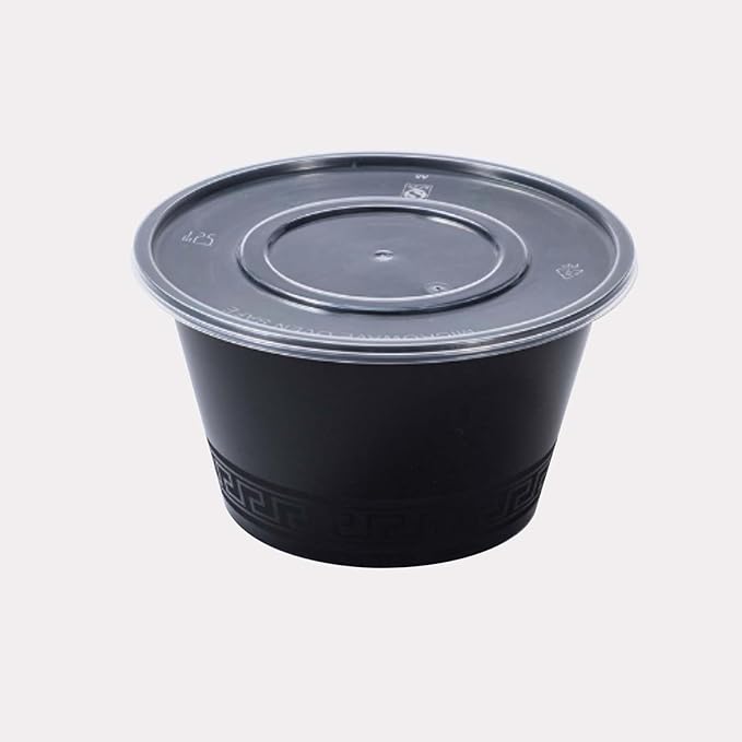 100pc 26oz round meal prep containers with lids,disposableto go food containers,Plastic take out food containers With Lid, Reusable food storage containers ，Microwave Freezer Dishwasher Safe