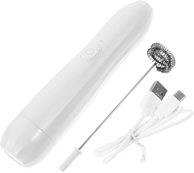 ULTECHNOVO Latte Art Electric Frother Handheld Milk Whisk Portable Egg Blender Multi-speed Drink Mixer Practical Kitchen Accessory