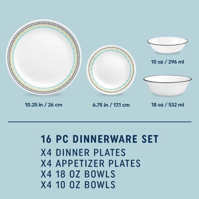 Corelle® Paloma 16-Piece Dinnerware Set, Service for 4