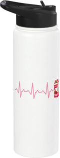 Heartbeat Strawberry Milk Carton Stainless Steel Insulated Water Bottle