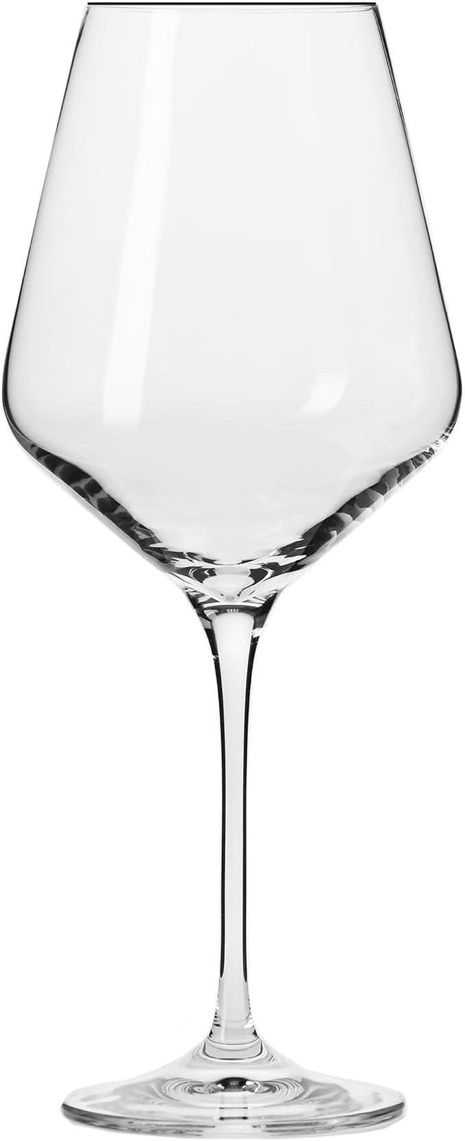 Krosno Classic Red Wine Glasses Set of 6 pieces, 16.6 oz, Avant-Garde Collection, Crystal Glass Thin Rim Long Stem Unique Elegant Premium, Dishwasher Safe, Made in Europe