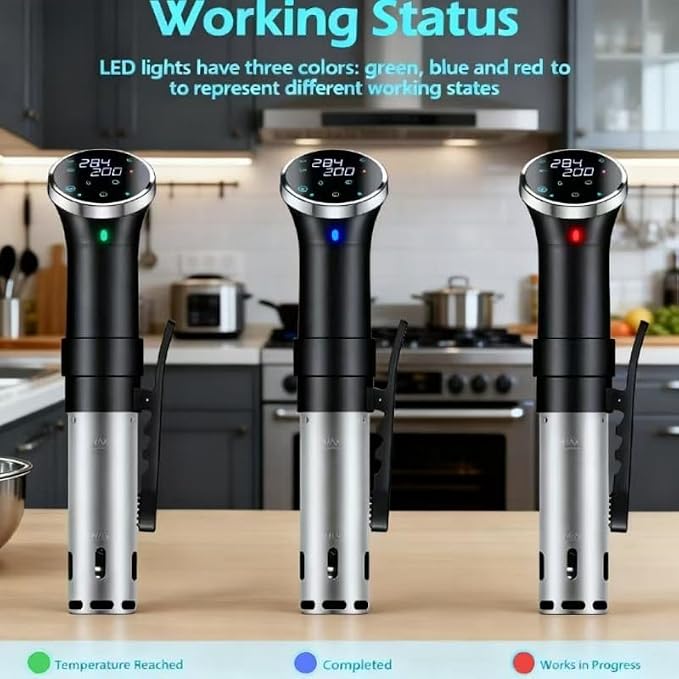1100W Immersion Circulator Sous Vide Machine, Wifi Enabled Precision Cooker with App Control for Restaurant-Style Steak, Tender Meat & More
