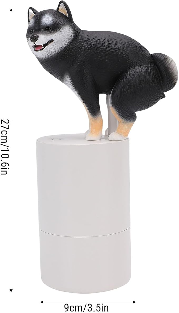 Playful Dog Foam Soap Dispenser, Automatic Soap Dispenser Touchless, Funny Puppy Poop Induction Hand Washer, Automatic Soap Dispenser for Kitchen Bathroom (Black)