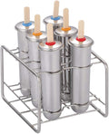 Joyeee Stainless Steel Popsicle Mold Popsicle Tray, Ice Cube Ice Pop Mold Ice Cream Maker Cakesicle Frozen Pop Tray Popsicles Maker Mold For Ice Candy Lolly Pops, Juice & Fruit Smoothies (Set of 6) #6