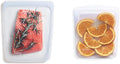 Stasher Platinum Silicone Food Grade Reusable Storage Bag, Clear (1/2 Gallon) & Reusable Silicone Storage Bag, Food Storage Container, Microwave and Dishwasher Safe