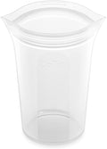 Zip Top Reusable Food Storage Bags | Medium Cup [Frost] | Silicone Meal Prep Container | Microwave, Dishwasher and Freezer Safe | Made in The USA