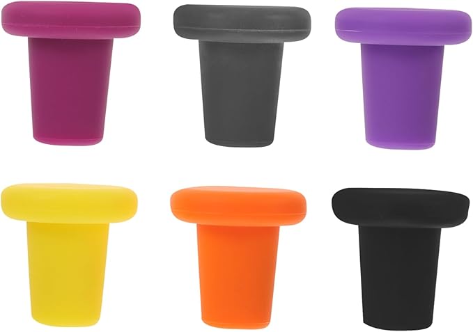 ULTECHNOVO 12pcs Silicone Wine Bottle Stoppers Leakproof Beverage Sealers for Wine Beer and More Food-grade Material and Keep Fresh and Prevent Spills