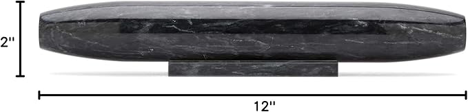 Fox Run 48759 Black Marble French Rolling Pin, 2 x 12 x 2 inches
