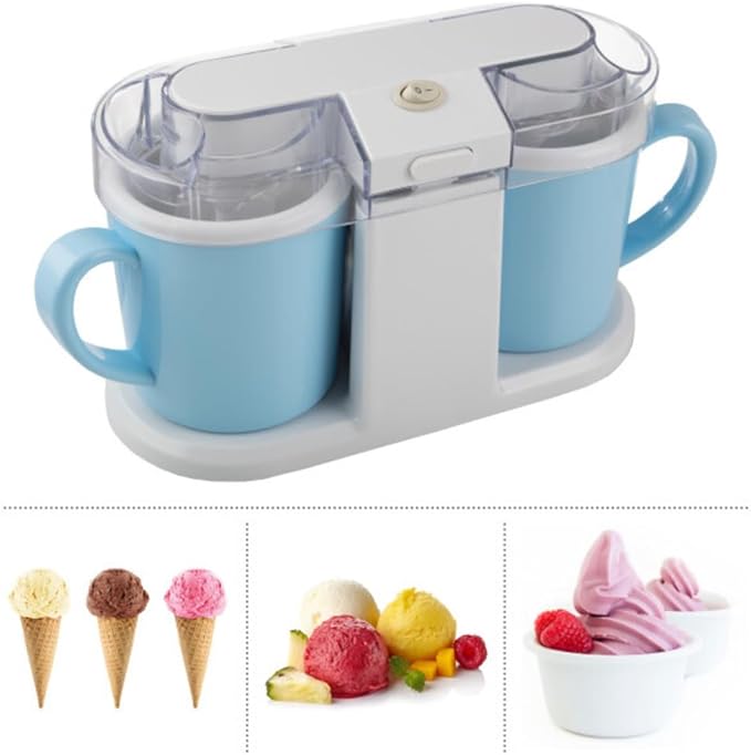 Ice Cream Maker - 1QT Ice Cream Machine for Sorbet, Gelato, Frozen Yogurt and More - Kitchen Appliances and Gadgets by Classic Cuisine (Blue)
