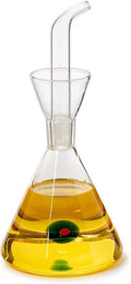 Two's Company Olive Oil Dispenser with Olive Icon in Gift Box, 7.6-Ounce, Glass, Clear