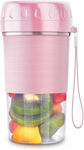 Portable Blender For Juicing - 300ml Capacity, USB - C Rechargeable, 6 Blades For Smooth Drinks, Ideal For Home And Travel -Portable Juice Cup(Pink)