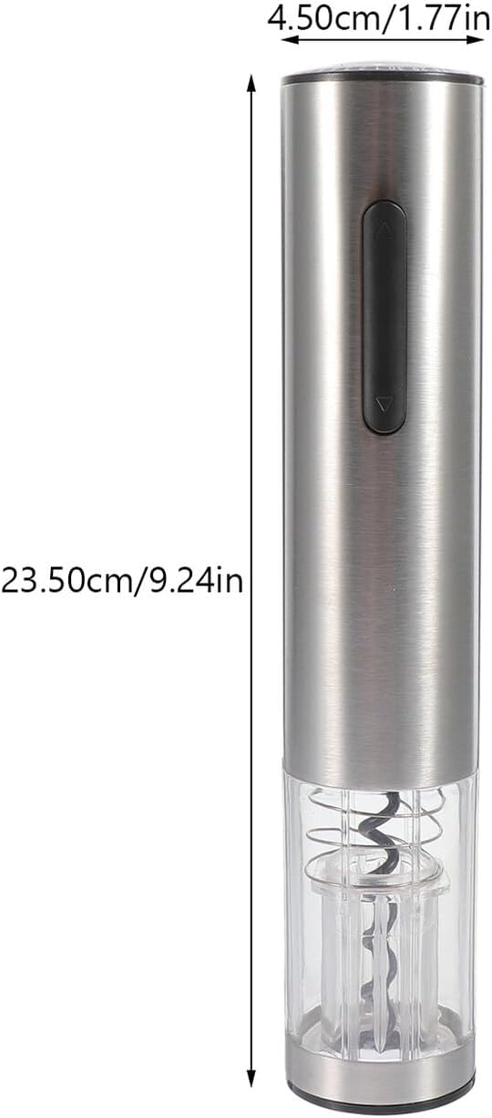 DECHOUS Electric Wine Opener Rechargeable Stainless Steel Automatic Corkscrew with Vacuum Stopper Foil Cutter USB Charging Cable for Wine Bottles