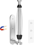 Swaitee Magnetic Paper Towel Holder for Fridge, Under Cabinet Paper Towel Holder Wall Mount, Self Adhesive No Drill, One Hand Tear Ratchet, Fits Jumbo Rolls, Silver for Kitchen RV Garage