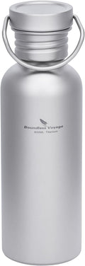 Boundless Voyage Titanium Water Bottle with Lid Wide Mouth Leak-Proof Reusable Sport Drinking Bottle for Camping Hiking Picnic Climbing Running Tea Coffee (600ml)