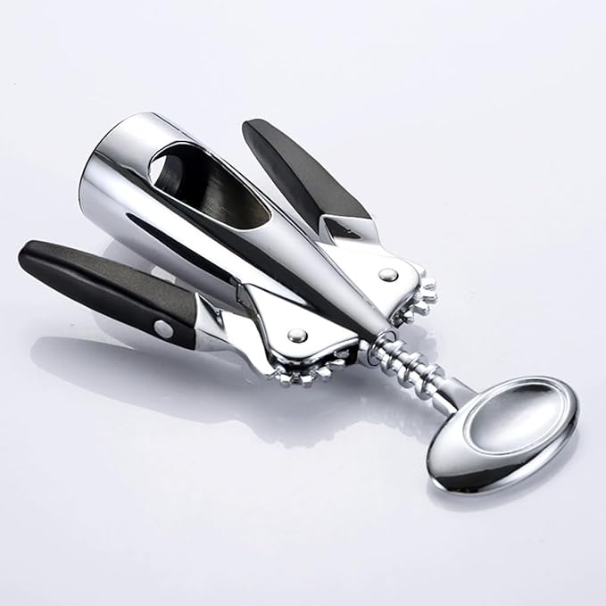 Heavy Duty Zinc Alloy Wine Corkscrew Bottle Opener Multifunctional Manual Can Opener for Kitchen Bar and Home Use