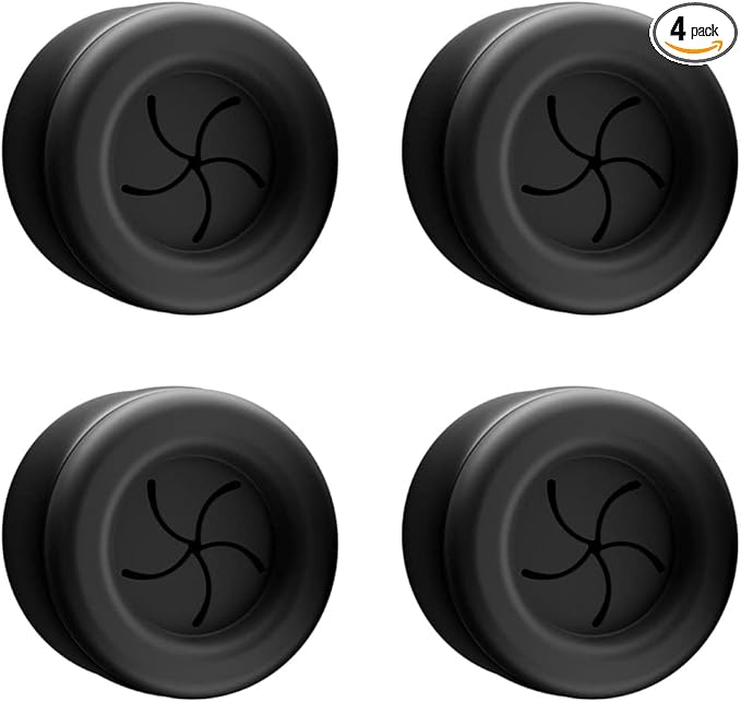 Set of 4 Premium Towel Holders for Bathroom, Kitchen and Household - Stainless Steel Tea Towel Holder - Towel Hook Round - Self-Adhesive - No Drilling (Black Matte)