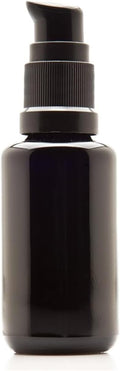 Infinity Jars Ultraviolet Glass Push Pump Bottle 30 Ml (1 fl oz) Refillable Containers for Lotion Homemade Cosmetics Make-up Skin Care Cream, Lotion, Shampoo, Conditioner Dispenser Bottles