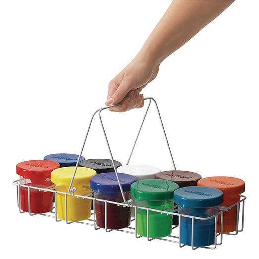 Colorations Paint Cup Caddy for Kids Painting Supplies ( 17 1/4"L x 6 3/4"W x 2 5/8"H)