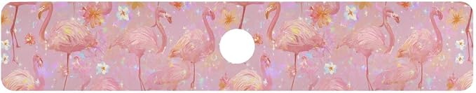 Kitchen Sink Splash Guard 1 PC 30 Inch Sink Faucet Mat Splash Guard for Bathroom Countertop Water Absorbent Foldable Cuttable Soft Washable Pink Gradient Flamingo and Petals