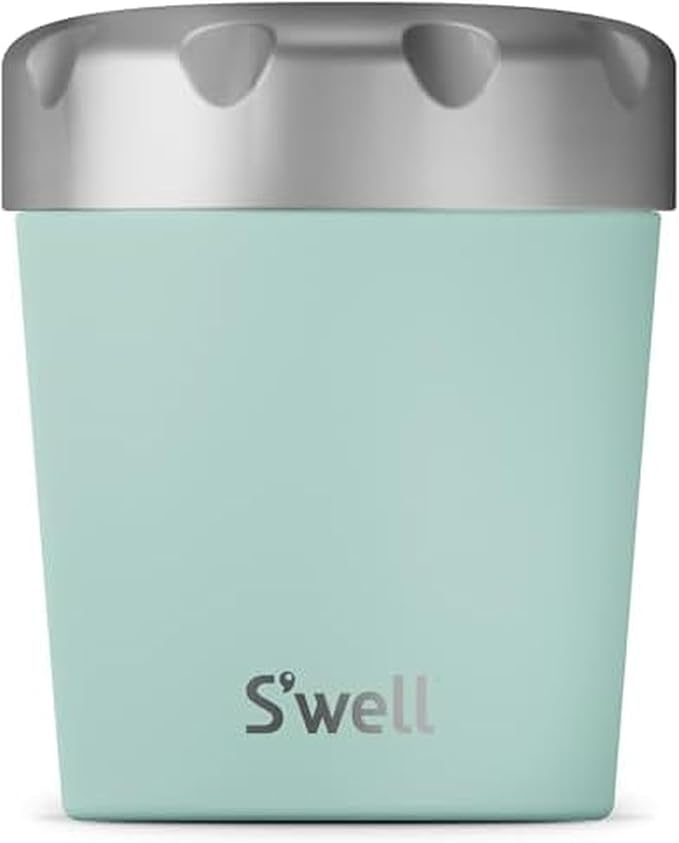 S'well Stainless Steel Ice Cream Chiller, 16oz, Mint, Triple Layered Vacuum Insulated Container Keeps Ice Cream Frozen For Up To Four Hours, BPA Free