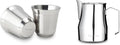 Easyworkz Stainless Steel Espresso Cup 2pcs Set Double Wall 5 oz, Bundled Espresso Steaming Pitcher Stainless Steel 12 oz Coffee Frothing Picther Milk Jug Cappuccino Latte Art Cup