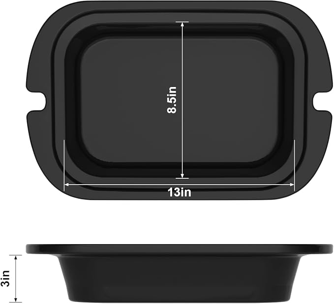 MAGNIFIQUE 4 Quart Slow Cooker with Ceramic Nonstick Baking Dish, Adjustable Temperature, Oven Safe for Lasagna & Roasts, Dishwasher Safe Stoneware & Tempered Glass Lid, Compact Crock Pot, Oatmeal